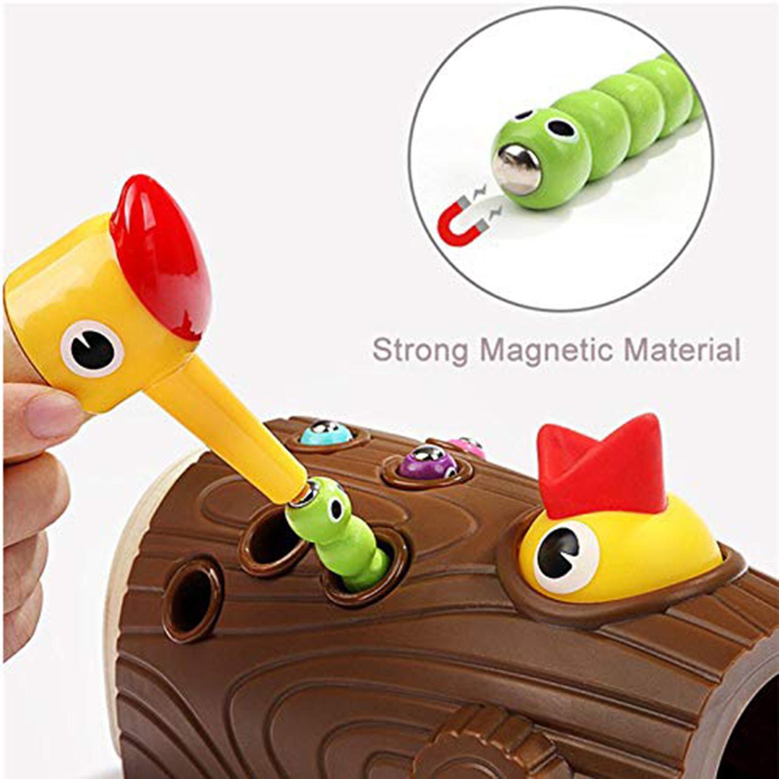 Woodpecker Early Education Toy Woodpecker Catching Bugs Toy Woodpecker Catching Bugs with Magnet Fishing Year