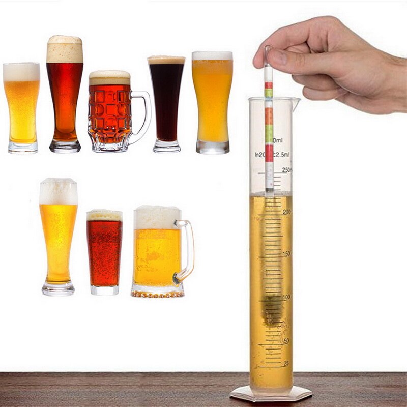 Tre-i-en skala hydrometer brygget vin brix meter wort tester, øl brix meter til hjemmelavet øl