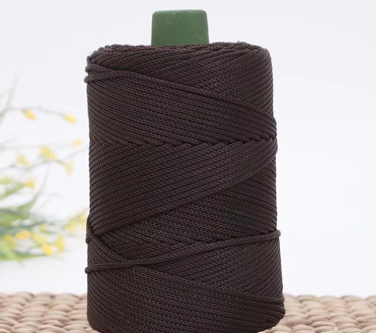 Cordón de algodón de colores de 3mm, cuerda tejida trenzada, hilo hueco, artesanía decorativa, bolso hecho a mano, accesorios para cinturón con cordón