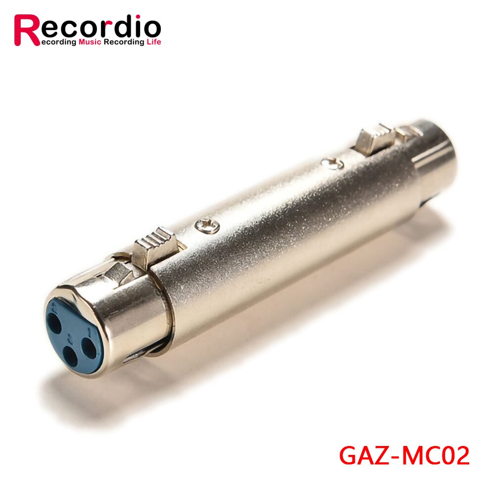 GAZ-MC07 3 Pin Xlr Connector Blauwe Mannelijke Plug Microfoon Mic Audio Kabel Vrouwelijke Jack: GAZ-MC02