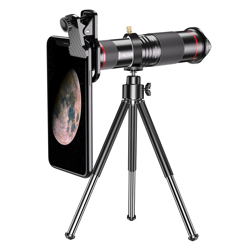 48X 4K Hd Telescoop Telefoon Camera Lens + Statief Monoculaire Telezoom Lens Voor Smartphone Iphone 13 Pro Max accessoires