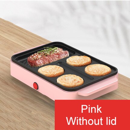 Electric Eggs Hamburger Baking Machine Griddle Red Beans Cake Pie Crepe Maker MINI Breakfast Pancake Omelette Egg Frying Pan EU: Pink