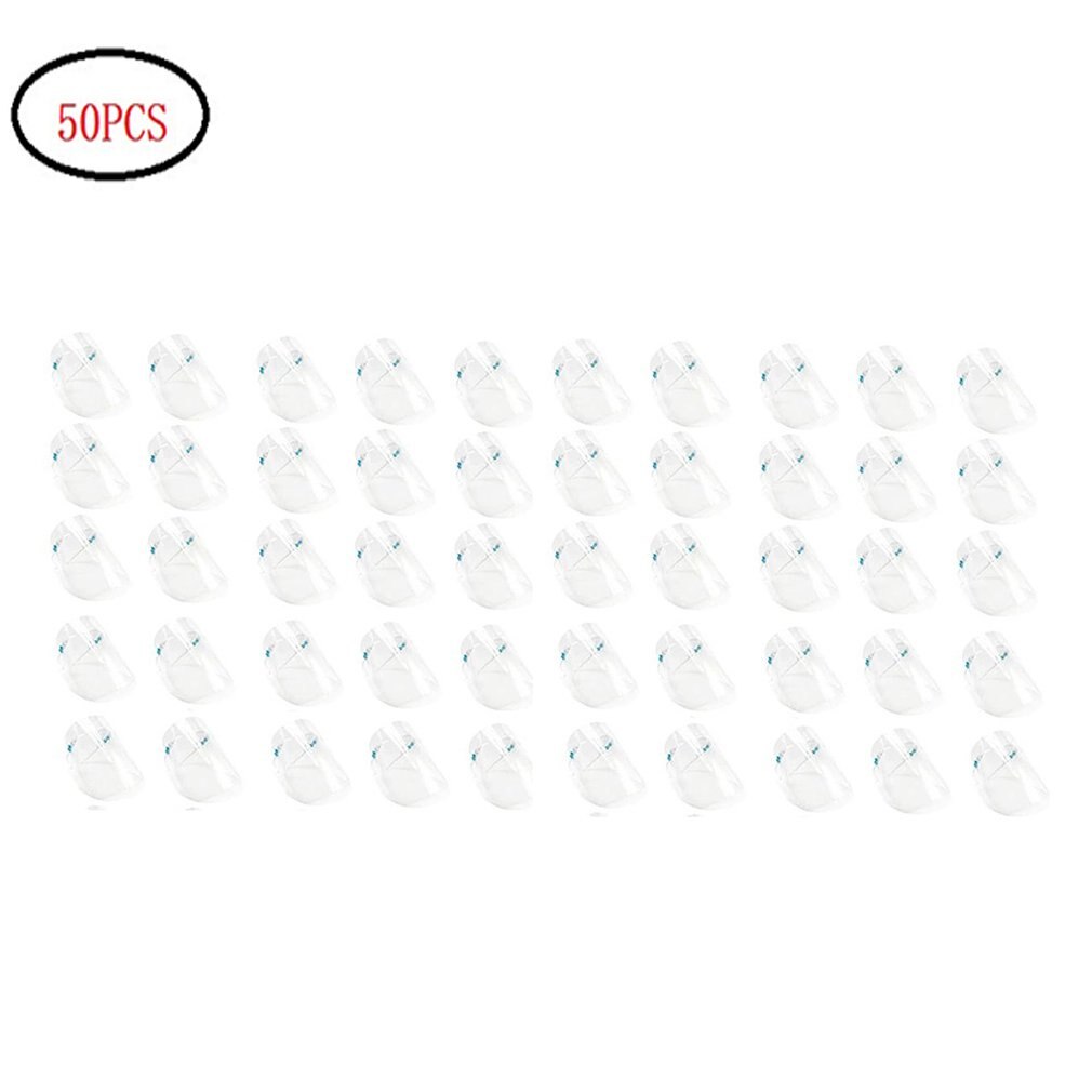 Materiaal Full Face Dubbelzijdig Beschermende Masker Mode Veiligheid Masker Verlengd Arc Anti-Fog Maskers: 50pcs