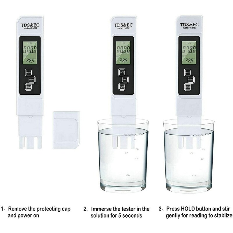 Water Tester Digital PH Meter and Digital TDS Meter Kit with ATC for Drinking Water Hydroponics Aquarium