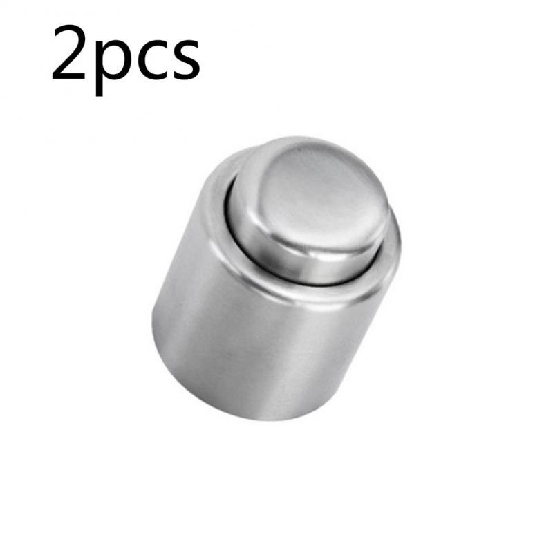 5Pcs Rvs Wijnfles Stop Vacuüm Rode Wijn Cap Sealer Verse Keeper Bar Gereedschap Fles Cover Keuken Accessoires: 2pcs