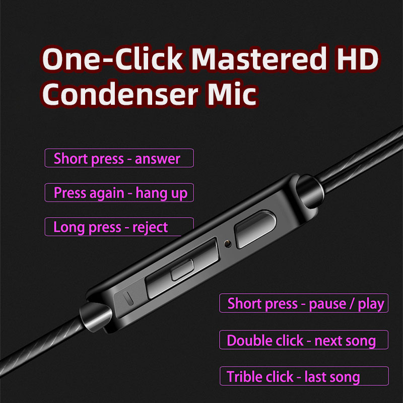 QKZ AK6 Słuchawki douszne 6 Dynamiczny sterownik Słuchawki z mikrofonem stereofoniczny Sportowy zestaw słuchawkowy HiFi Subwoofer monitor Słuchawki douszne robić iPhone'a
