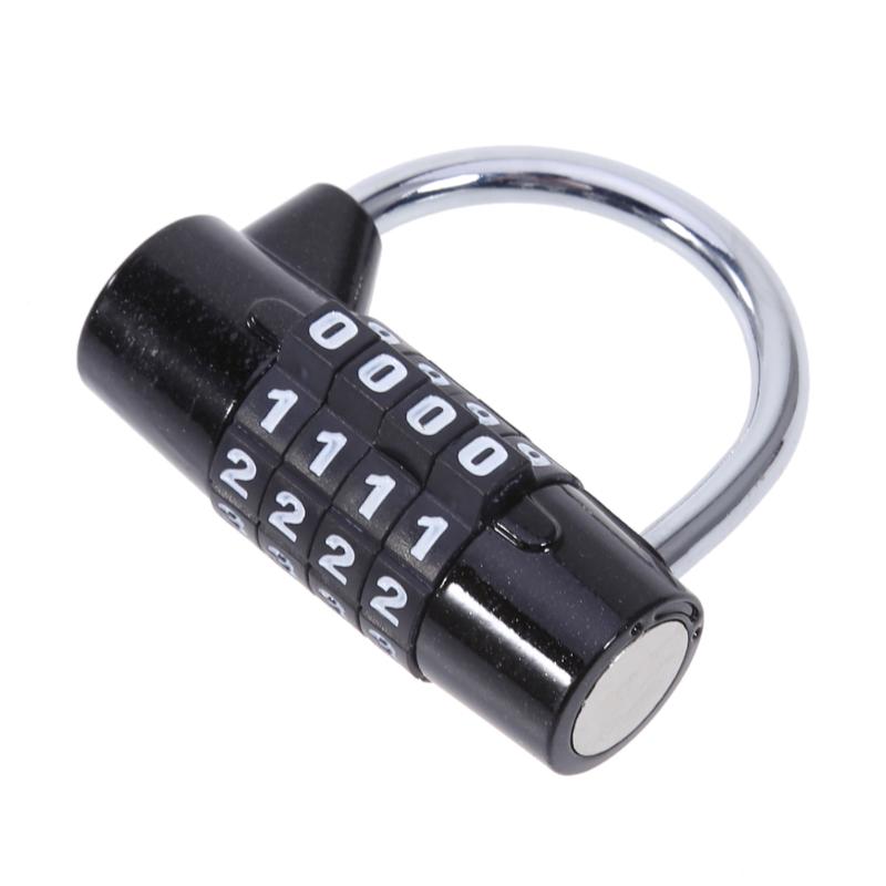 4 Dial Digit Number Combination Travel Password Lock Combination Padlock Zinc Alloy 4 Colors coded lock Security Safely Code
