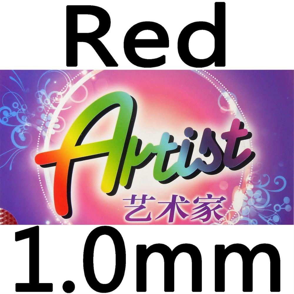 Original 61second Artist long out attack and control table tennis rubber rubber with sponge: Red 1.0mm