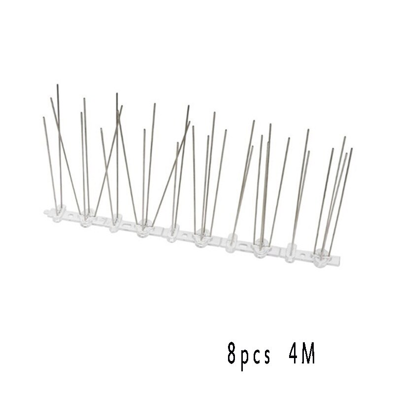 Pinchos de plástico para Control de plagas de aves, repelente antiaves, pinchos para quitar palomas y espantar aves,: 8pcs 4m