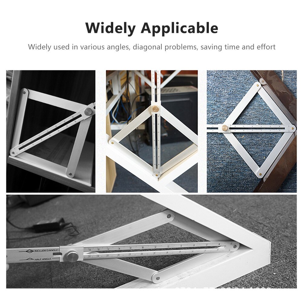 DIY Corner Angle Finder Protractor Tile Wood Ruler Woodworking Model Craft Angle