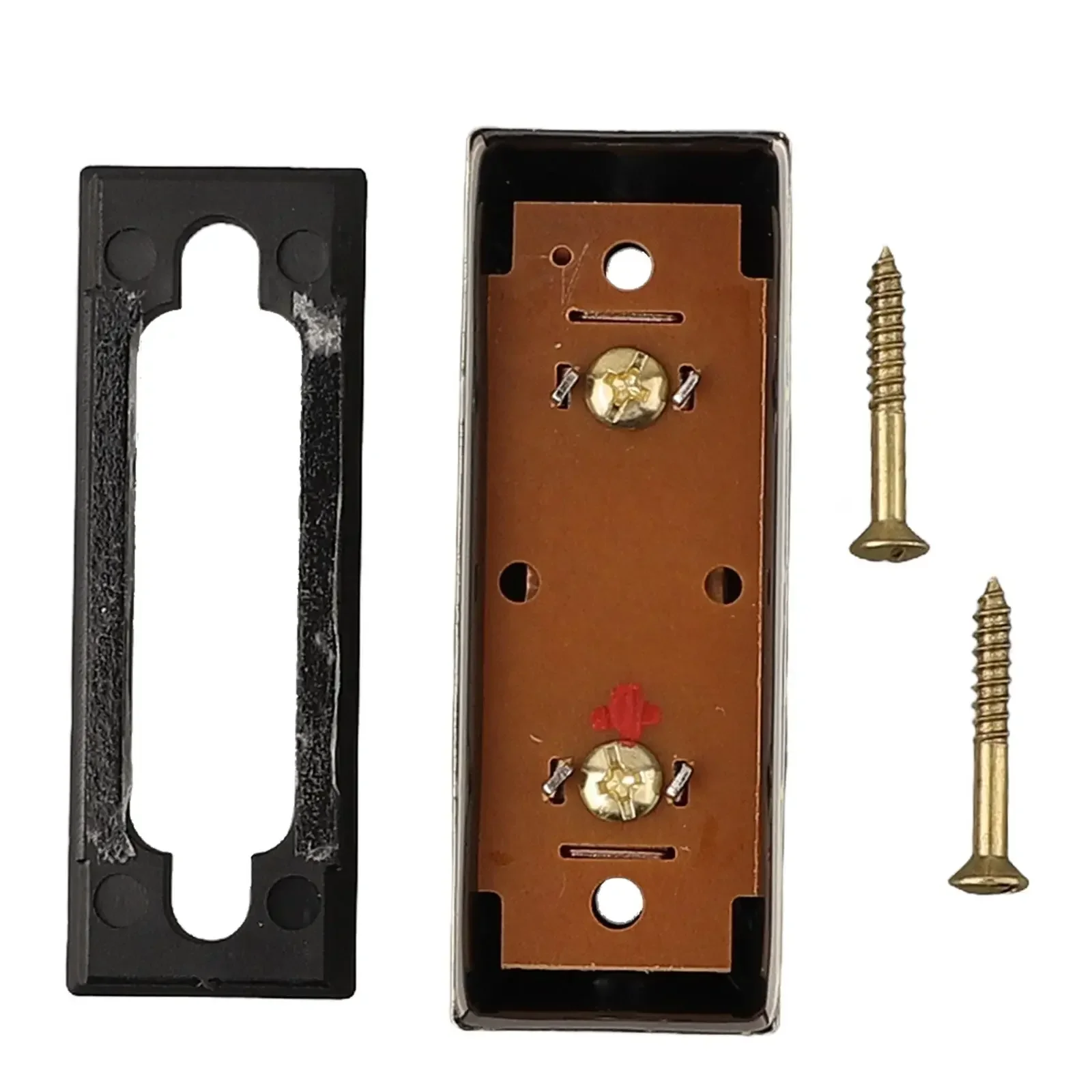 LED-verlichte deurbeldrukknop Antiek messing Rechthoekige verlichte deurbelknop Vervanging Bedrade deurbelknop