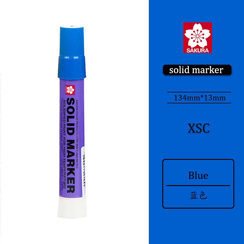 Japan Sakura Solid Marker Industrial Pen Dry Can Write on Steel Plate Water Oil Surface Multi-function Pen: Blue
