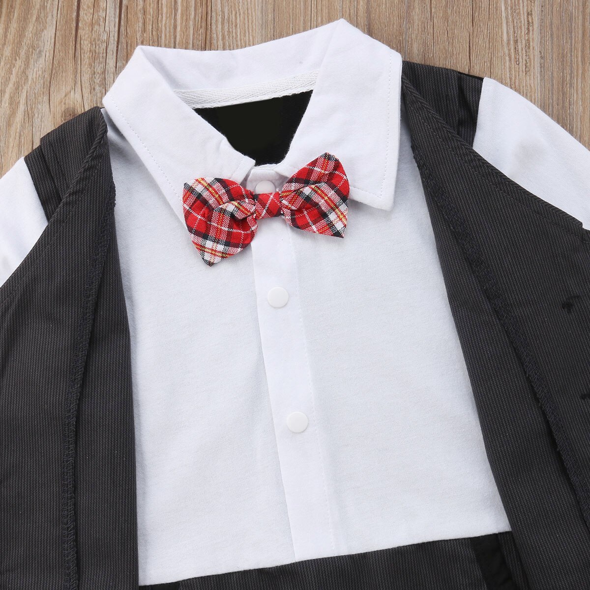 Gloednieuwe Peuter Baby Boy Formele Pak Party Wedding Tuxedo Gentleman Romper Strikje Jumpsuit + Hoeden Herfst Outfit 0-24M