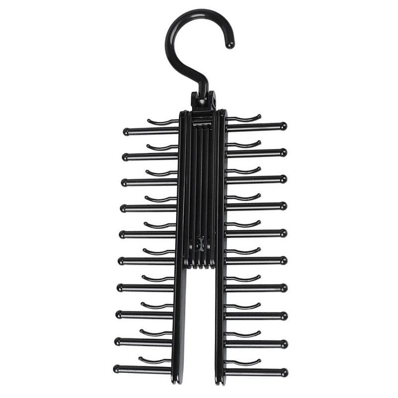 20 Rijen Verwijderbare Tie Clip Magazijnstelling Riem Sjaals Afwerking Opslag Hanger Bespaar Ruimte Voor Kast Thuis Opknoping Organisator