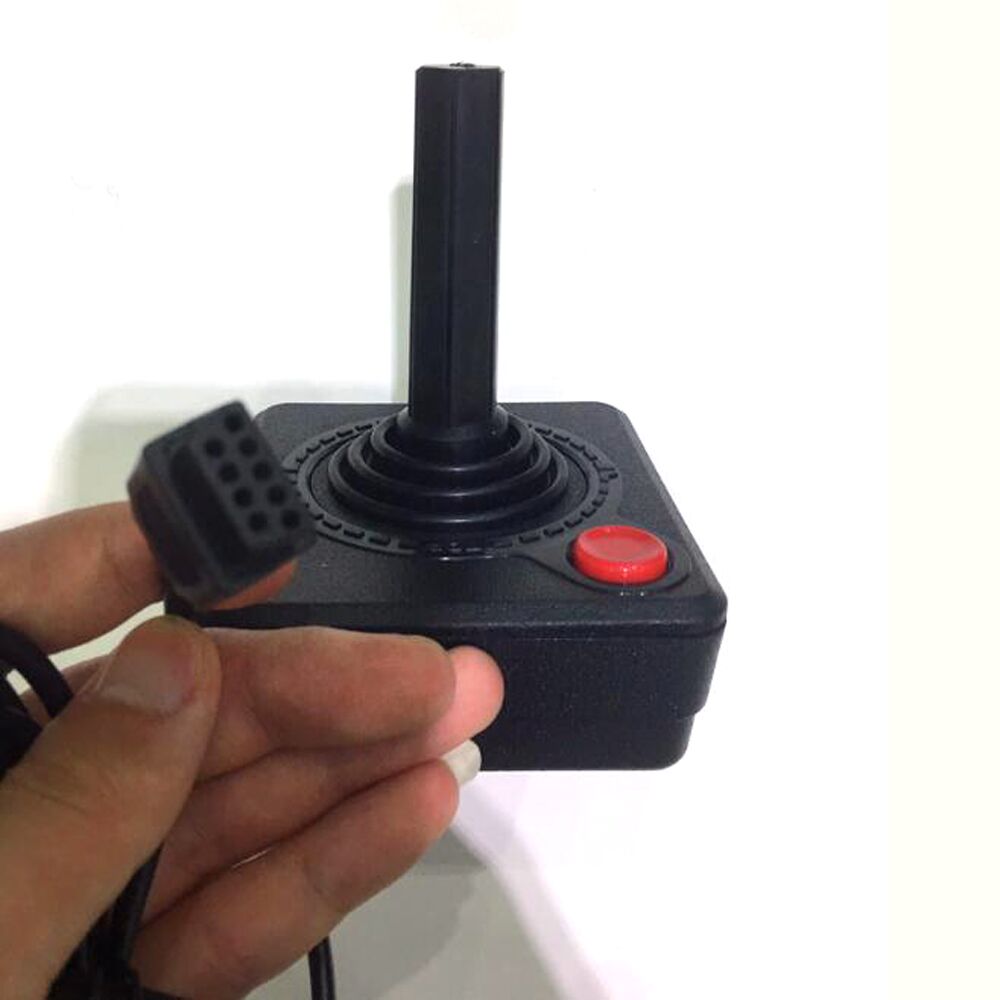 Controle clássico retrô para atari 2600, sistema de videogame preto