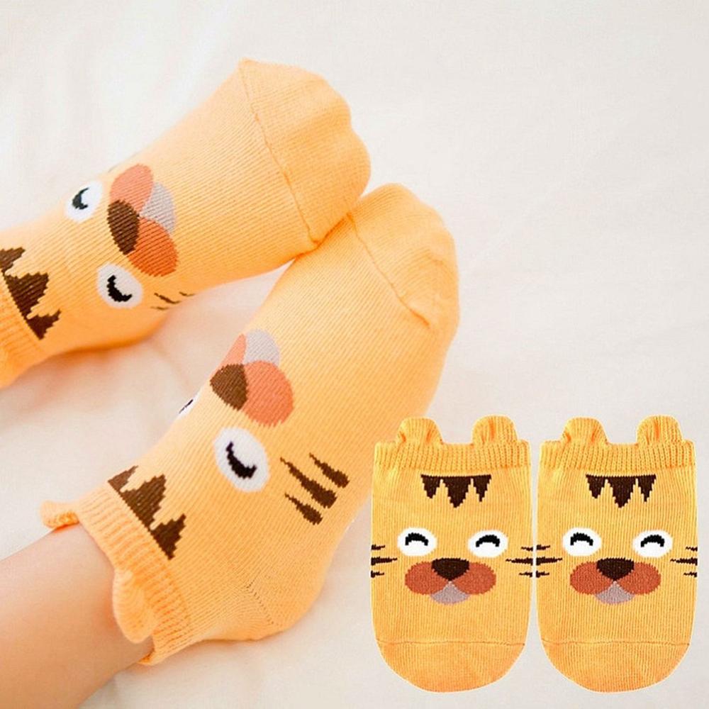 1Pair Children's Socks Spring And Summer Thick Cotton Cute Cartoon Anti-skid Breathable Floor Baby Short Socks