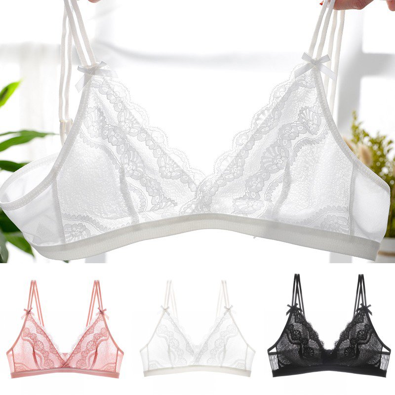 Sexy Women Lace Beauty Back Bras Seamless Thin Underwear Bralette Sexy Lingerie Breathable Wireless Gathered Bras