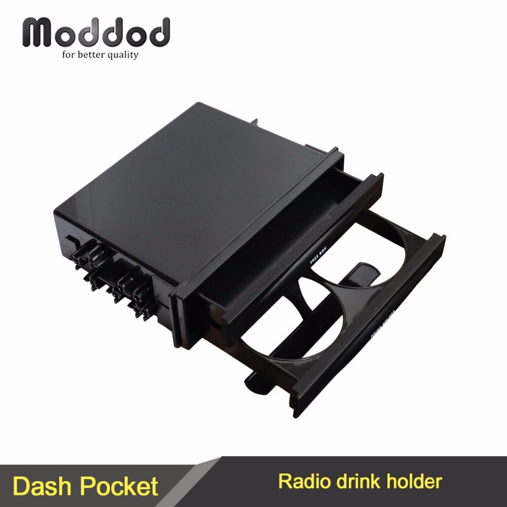 Een Din Auto Universele Radio Cd Inbouwen Pocket Stereo Dash Installatie Montage Lade Met Drinken Bekerhouder Opbergdoos