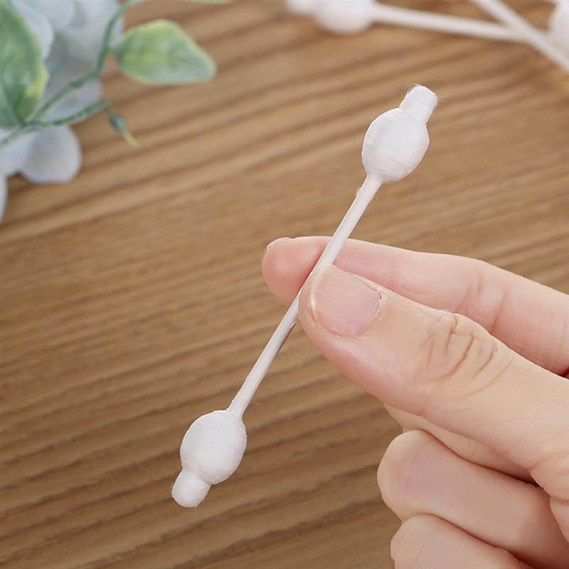 110pcs Disposable Swab Double-Headed Cotton Bud Portable Q-Tips Cleaning Sticks Multi-Use Cotton Swab For Home Baby Travel