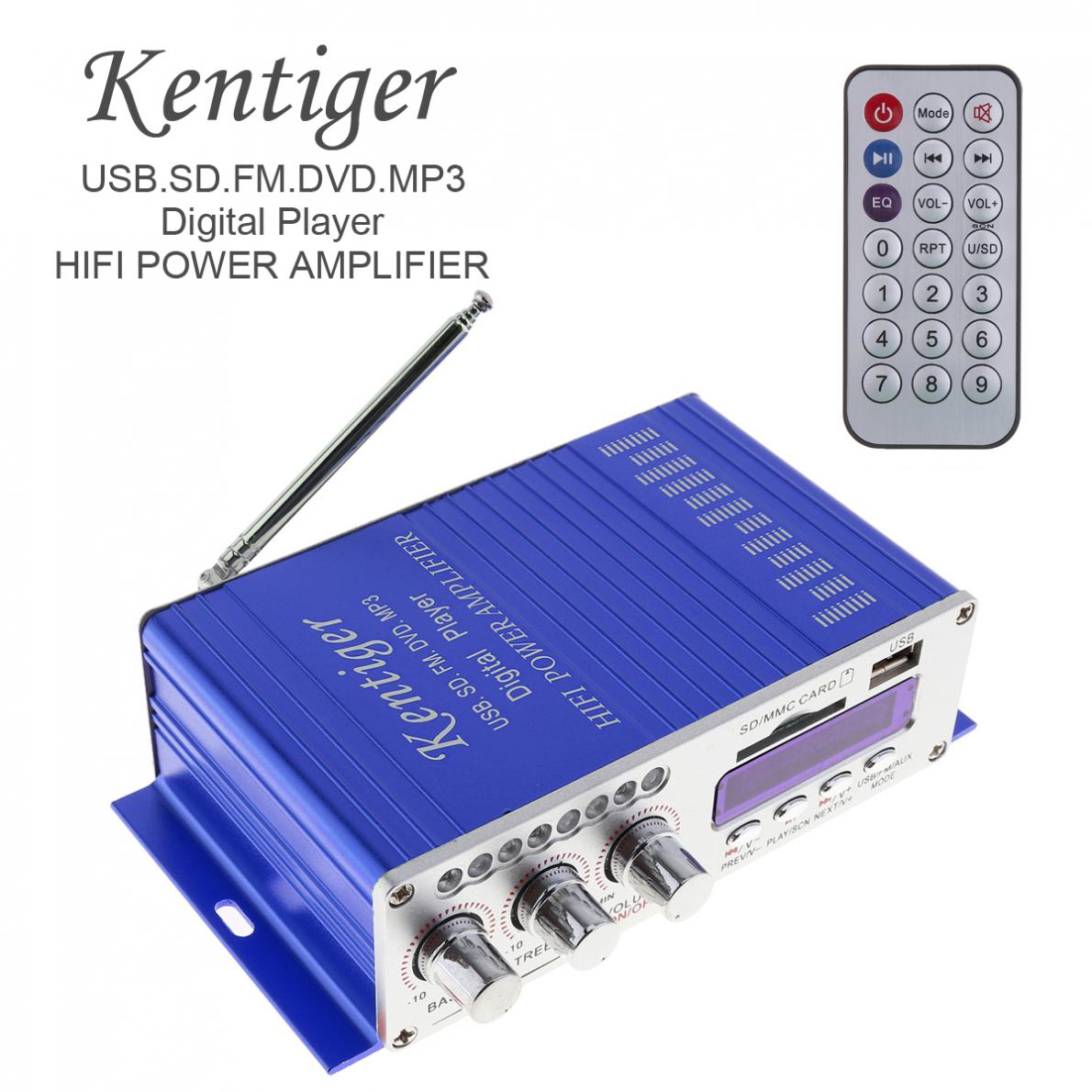 HY502 Digitale Hifi 2CH Auto Stereo Eindversterker Amp Ondersteuning Voor Ipod Usb MP3 Fm Sd Jack Ingang Met Afstandsbediening controle