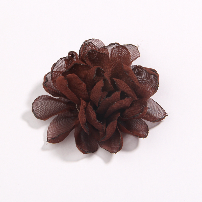 120 Stuks 7 Cm 2.7 "Burn Edge Chiffon Stof Bloemen Voor Baby Meisjes Hoofdbanden Handgemaakte Bloem Boutique Voor bruiloft Decoratie: Roze