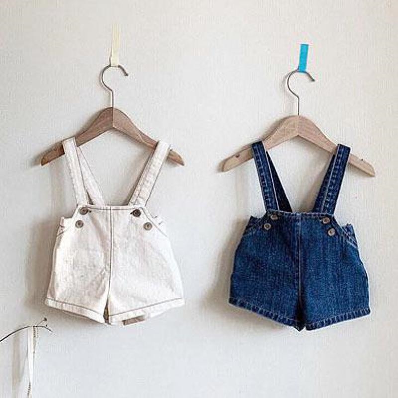 Kids Overalls Katoenen Casual Broek Kinderen Overalls Baby Boy Denim Korte Broek Meisjes Shorts Kids Denim Broek Jongen Shorts