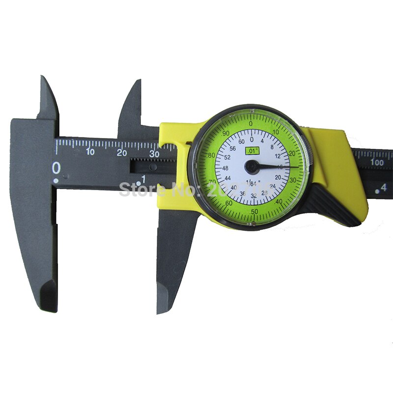 1 set 6 Inch 150mm Dial Caliper Plastic Vernier Caliper 4 Way Gauge Micrometer portable plastic tape meter measuring caliper