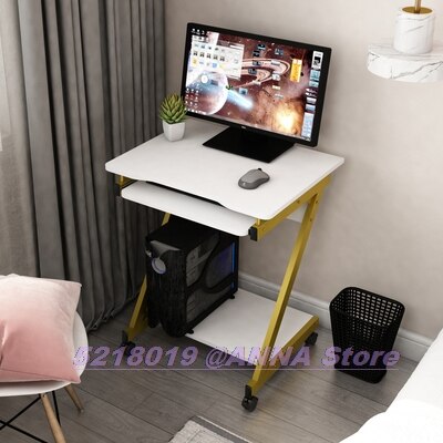 60x45x75cm Mini Computer Desk 60x48x72cm Work Study Writing Table Small Home Office Furniture Keyboard Bracket Metal Z Leg Black: WhiteZwheel60x48x72