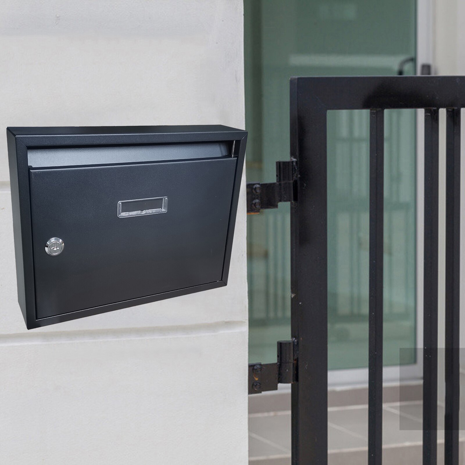 Combination Locking Mailbox Wall Mounted Deposit Suggestion Box Secured Payments Paperwork Postbox Case Office Room Decor