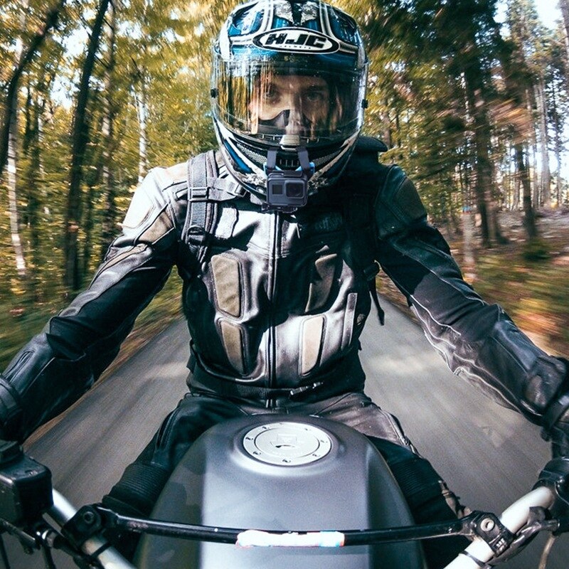 Sostegno Della Macchina Fotografica di azione Del Casco del Motociclo Del Basamento Del Supporto Della Staffa di Montaggio per GOPRO Xiaoyi Sjcam