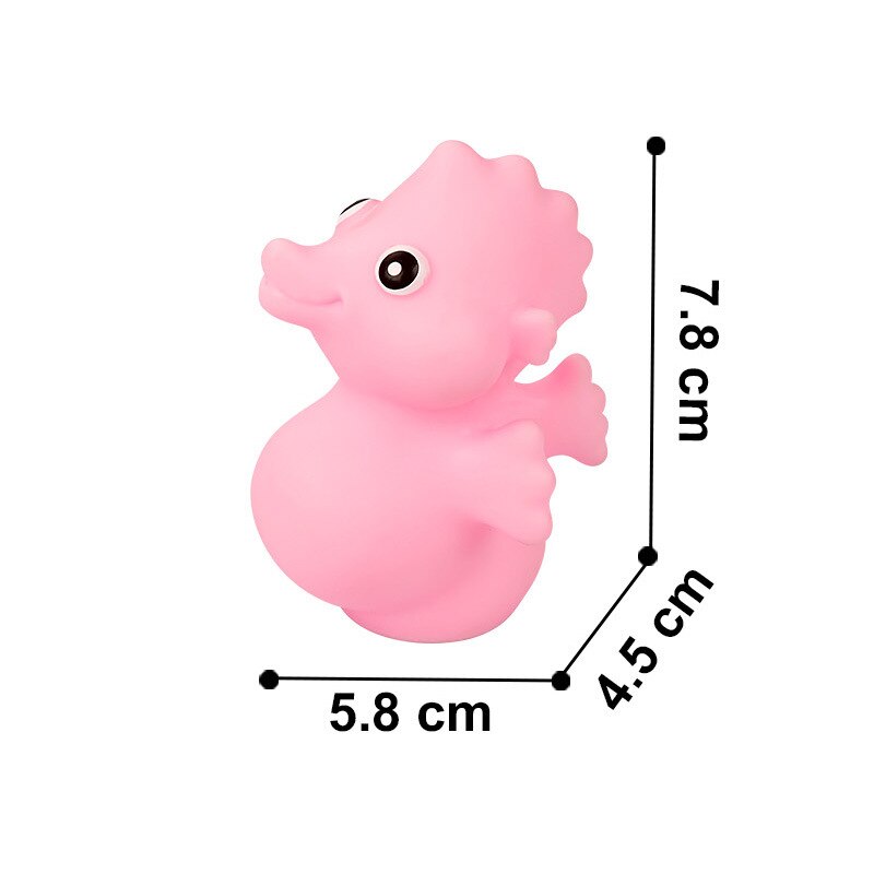 Pegamento suave de dibujos animados para niños, juguetes de baño para niños, Animal marino, Spray de agua, pegamento de azúcar, juguetes de baño para bebés: 4