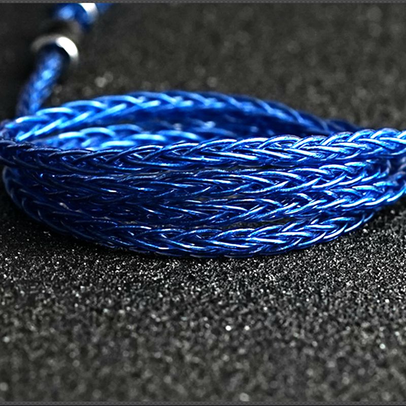 XINHS F17 8-core sky blue silver plated headphone upgrade cable: XS / Khaki