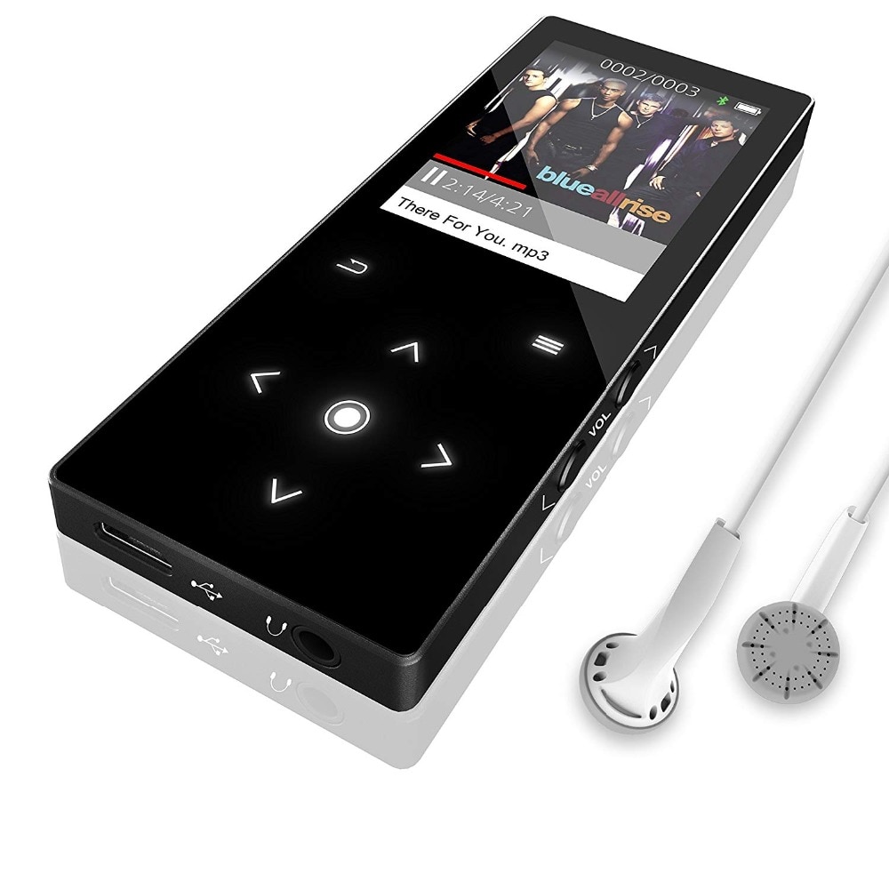 8GB MP3 Player - Bluetooth 4.0 - HiFi Sound - Touchscreen - FM Radio/Rekorder
