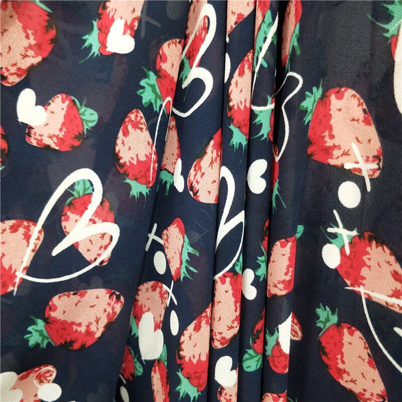 Sifonki mansikka ihana hawaii mekko materiaali sifonki kangas tee itse kangas sifonki tekstiili 1 piha: 4