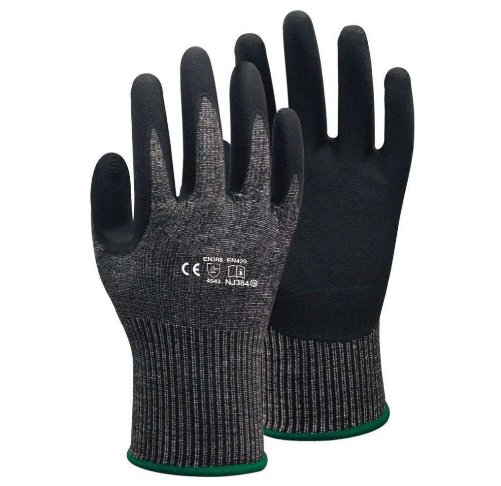 HPPE Micro Foam Nitrile Maxi High Flex ANSI A4 Anti Cut Resistant Proof Glass Handling Butcher Safety Work Gloves