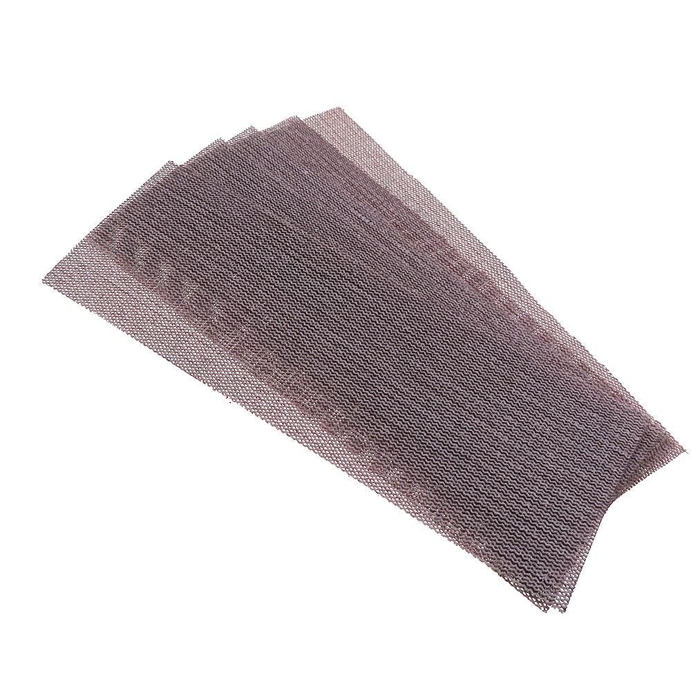 5 stk. sandpapir med net, 70*198mm støvfri slibeskiver, anti-klæbende sandpapir med velcro, 80-1000- korns polering