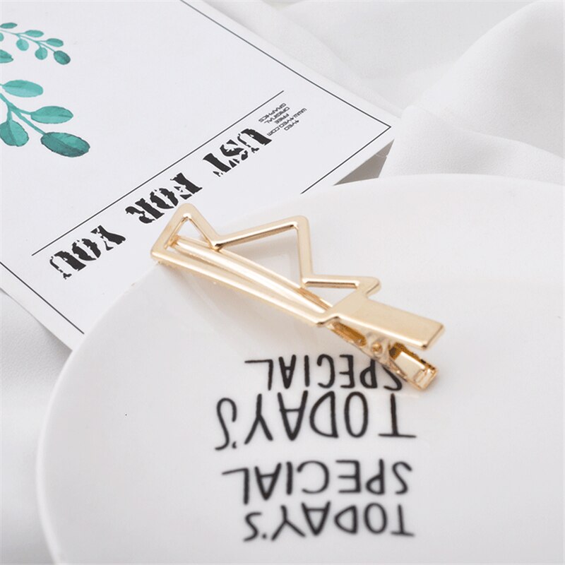 Frauen Gold Geometrische Kaninchen Krone bilden Haarspange Metall Hohl Haarnadeln Für Süße Mädchen Einfache Hairclip Haar Zubehör: Krone