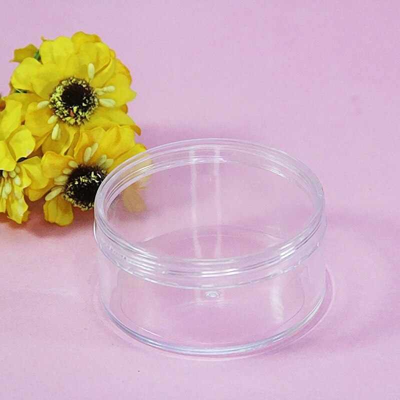 Boxi 20pcs/Lot Slime Box Slime Container Plastic Transparent Round Storage Box With Lids For Fluffy Clear Slime Toy