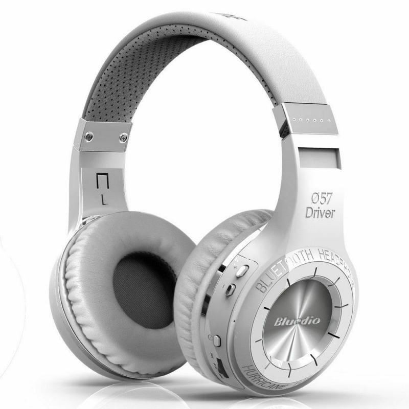 Bluedio Turbine Hurricane H Headset Bluetooth 4.1 Wireless Stereo Headphones Bluetooth Earphone: white