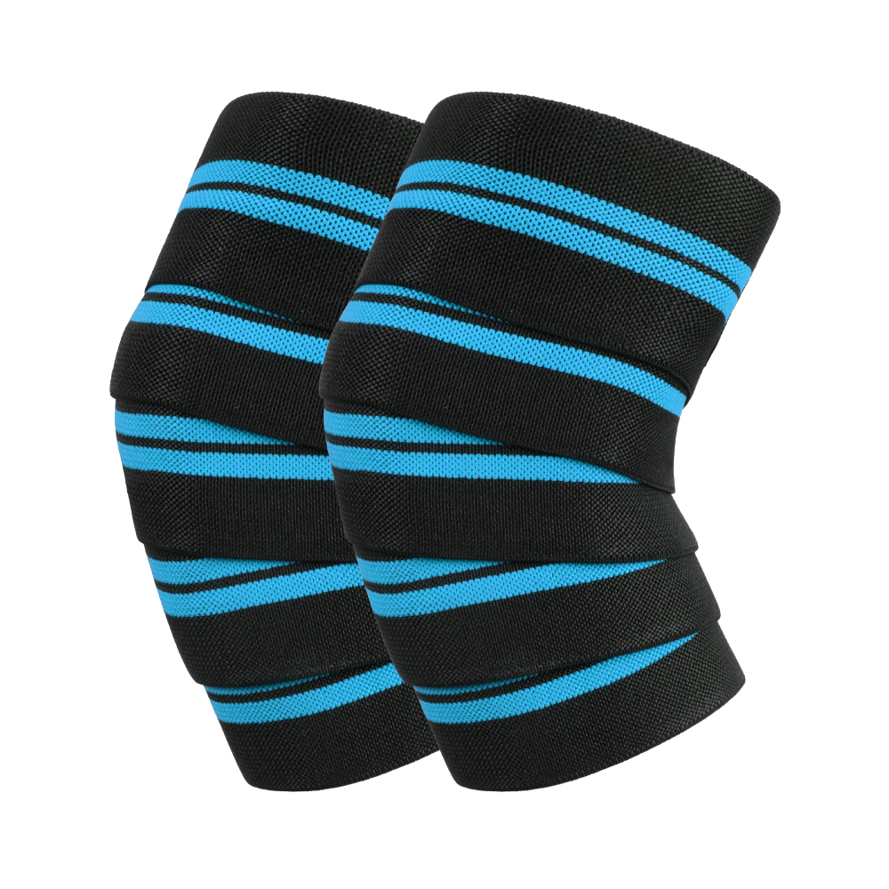 Weight Lifting Knee Wraps Support for Squatting Powerlifting Knee Straps Sleeves Cross Training Sport Protection: black