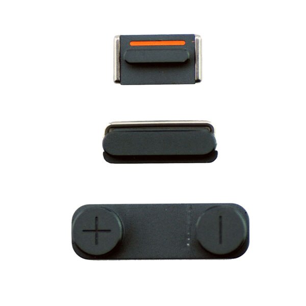 Gzm-parts zwart/wit voor iphone 5 complete zijknop aan/uit volume dempen schakelaar toetsenset geschikt voor iphone 5s