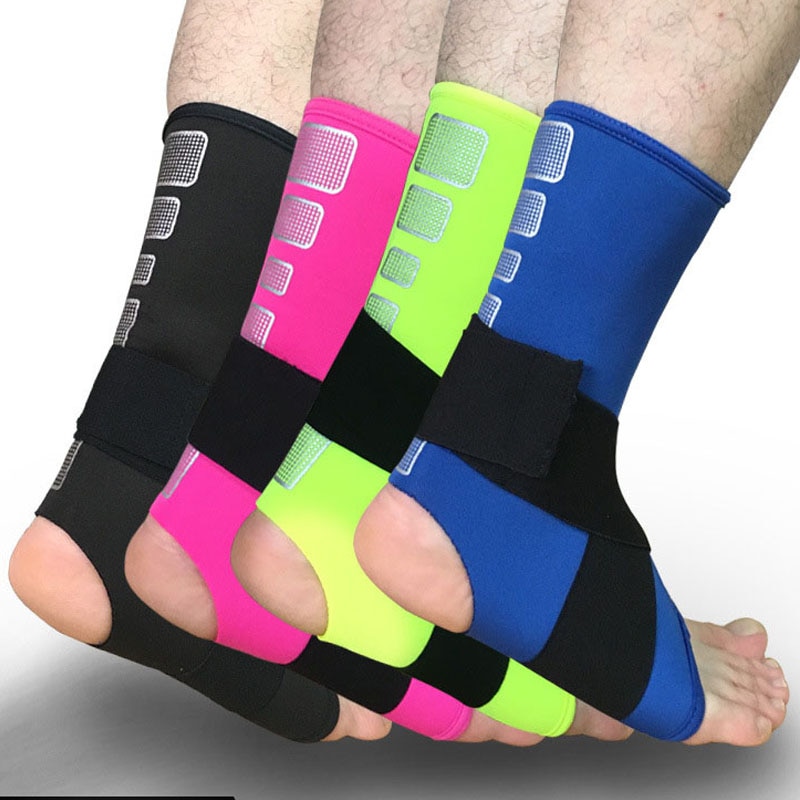 1 st sportsäkerhet fotled stöd starkt fotled bandage elastiskt stag skydd stöd sport gym fotinpackning skydd