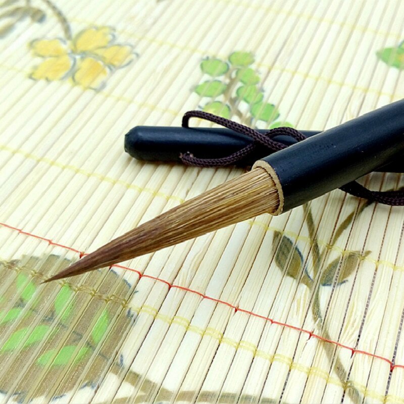 Pinceau de calligraphie, 3 pièces, en poils de loup, pour calligraphie chinoise, peinture, lignes fines, régulier, Cursive, écriture de écritures, calligraphie