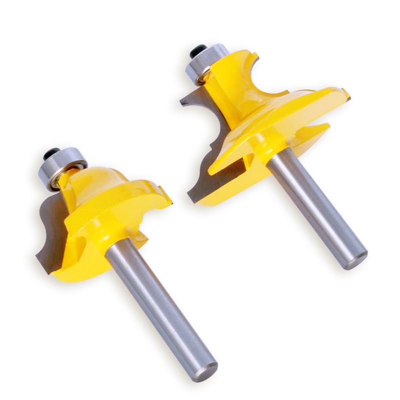 CHWJW 1-2pc 8mm Shank Wainscoting Roman Ogee &amp; Pedestal Router Bit C3 Carbide Tipped Wood Cutting Tool woodworking router bits