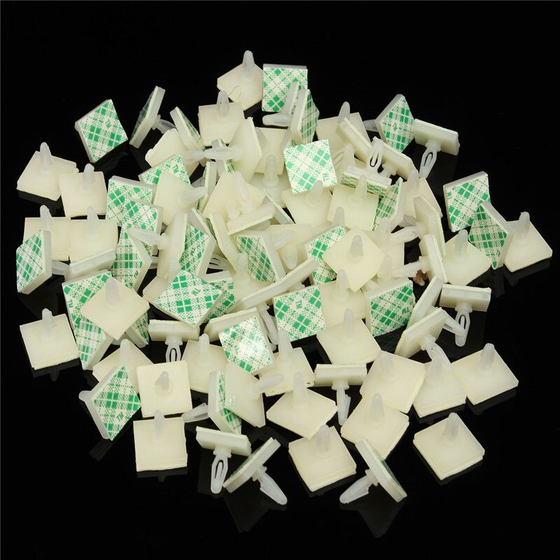 50/100pcs/Set HC-5 Nylon Plastic Stick Fixed Clip On PCB Spacer Standoff Locking Snap-In Fixed Clips Adhesive 3mm Hole Support