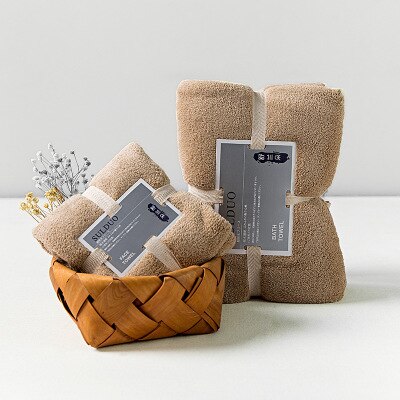 large Microfiber Bath Towel set face Beach towel Bathroom Sheets for adults Super Absorbent woman for home Travel spa Towel: Dark Khaki