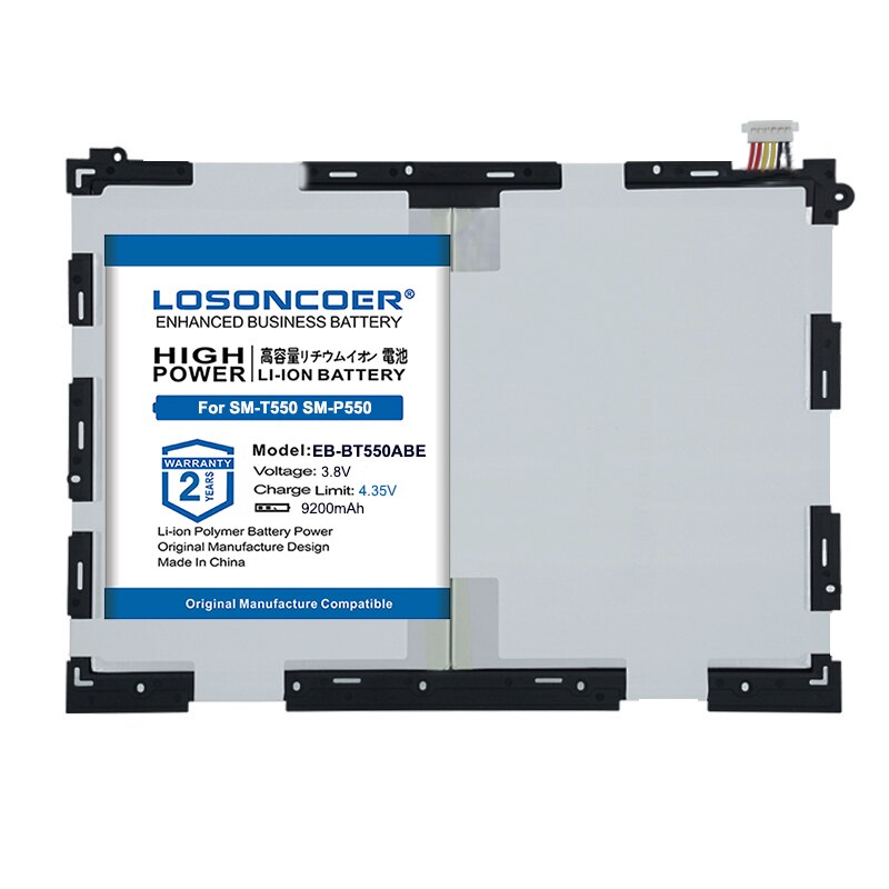 100% Original LOSONCOER 9200mAh EB-BT550ABE Battery For Samsung Galaxy Tab A 9.7" SM-P550 T555 SM-P351 P555C T555C SM-T550