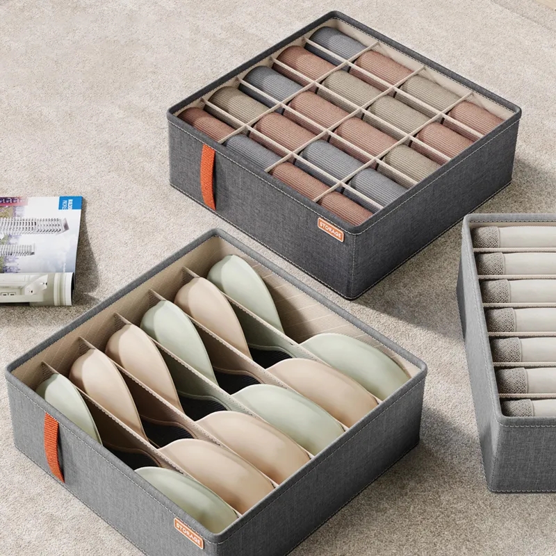 Cabinet Drawer Organizer Underwear Socks Clothing Storage Box Wardrobe Organizer Clothes Pants Bra Socks Storage Organizers