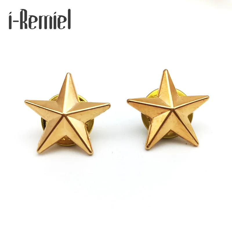 Broches offre spéciale véritable broche Hijab broches haut de gamme broche Badge petite étoile pour et chemisiers cinq branches Couples bijoux: Couleur or