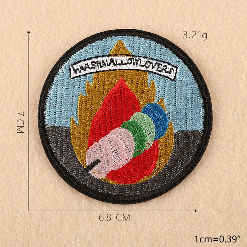 9Pcs Ronde Naaien Patch Landschap Outdoor Dier Badge Diy Geborduurde Applicaties